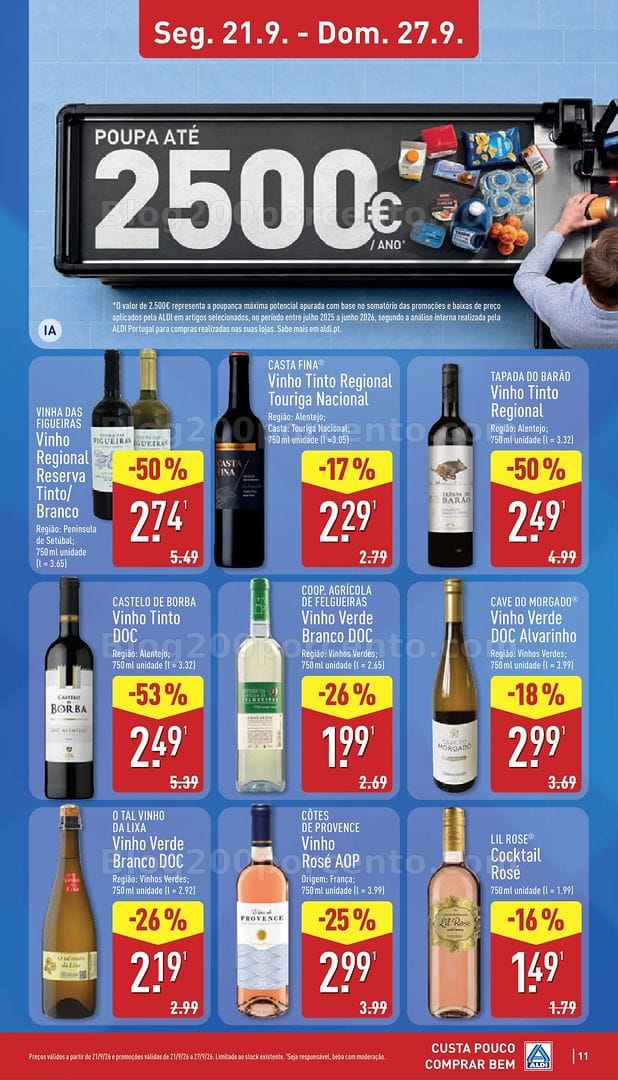 Antevisão Folheto ALDI Promoções de 21 a 27 setembro